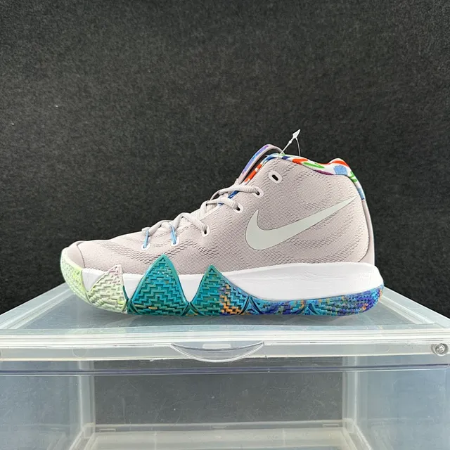 Nike Kyrie Light Gray Multicolor Geometric Outsole Basketball Shoes 2