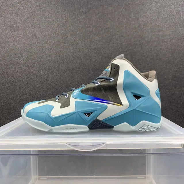 Nike LeBron 11 Light Blue White Black Basketball Shoes 2