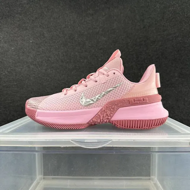 Nike LeBron NXXT Gen Pink Metallic Swoosh Basketball Shoes 2