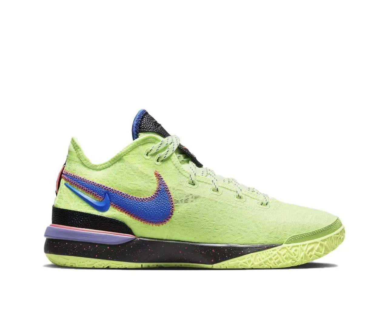Nike LeBron Witness Green Blue Knit Upper Low-Top Basketball Shoes 2