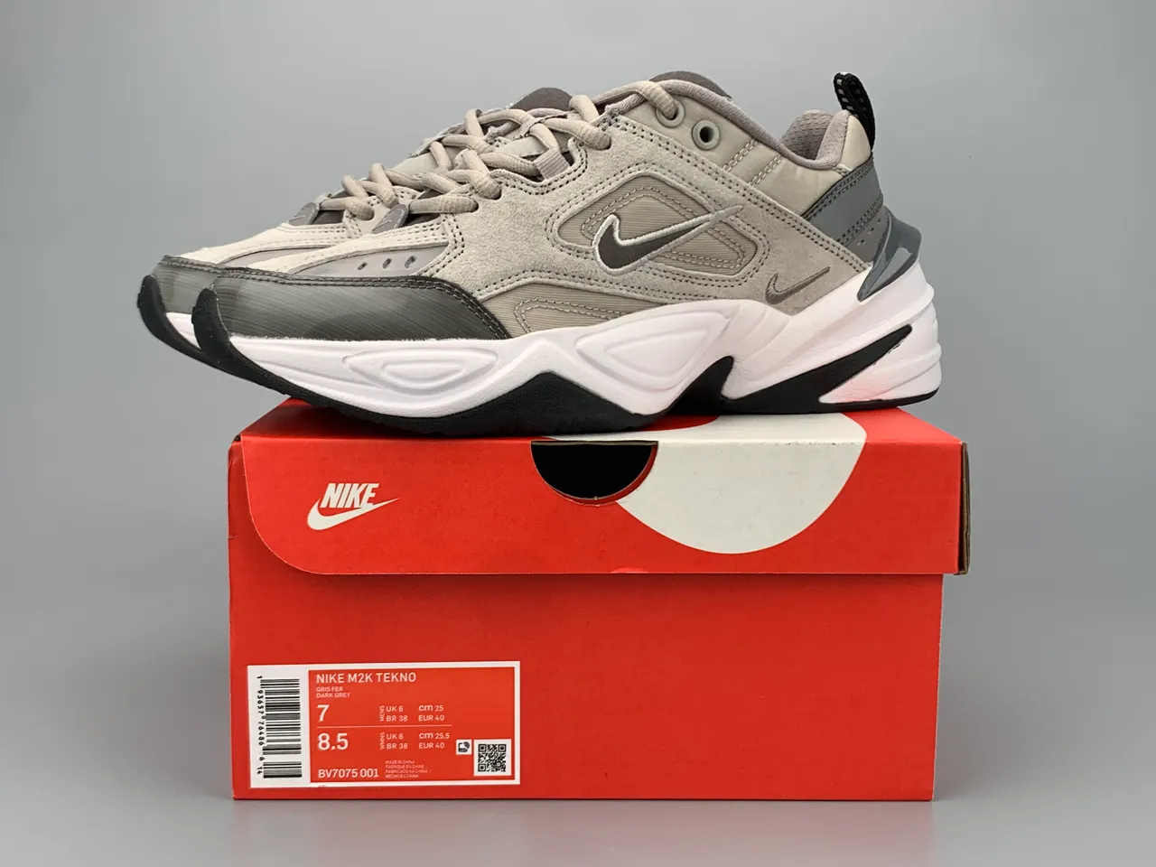 Nike M2K Tekno Light Gray Chunky Sneakers 2