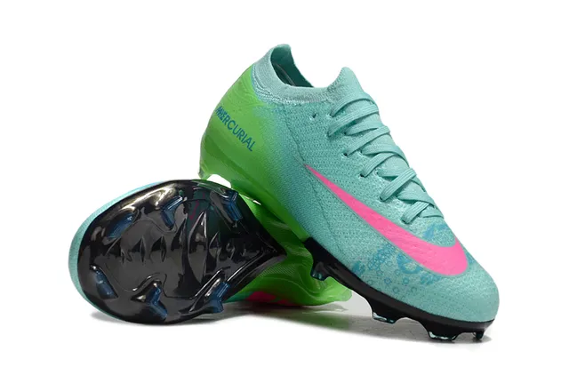 Nike Mercurial Gradient Green Pink Firm-Ground Soccer Shoes 2