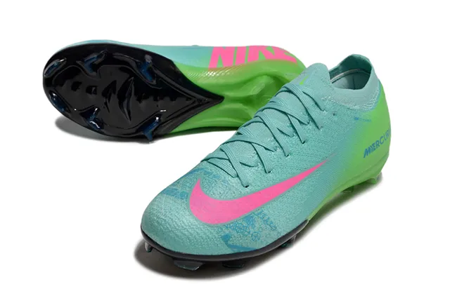 Nike Mercurial Gradient Green Pink Firm-Ground Soccer Shoes 3