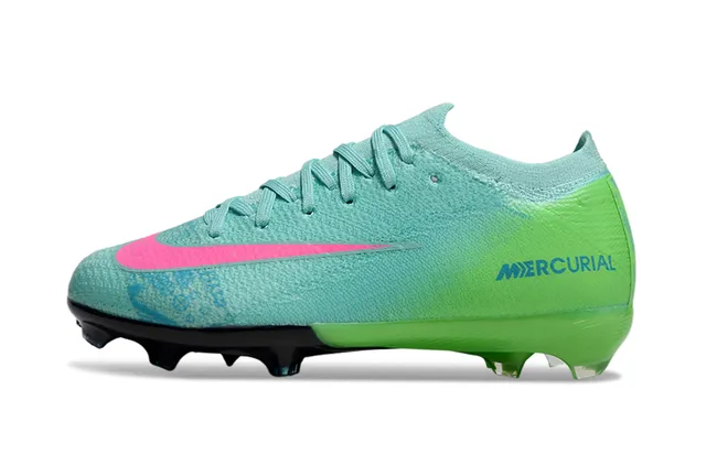 Nike Mercurial Gradient Green Pink Firm-Ground Soccer Shoes 6