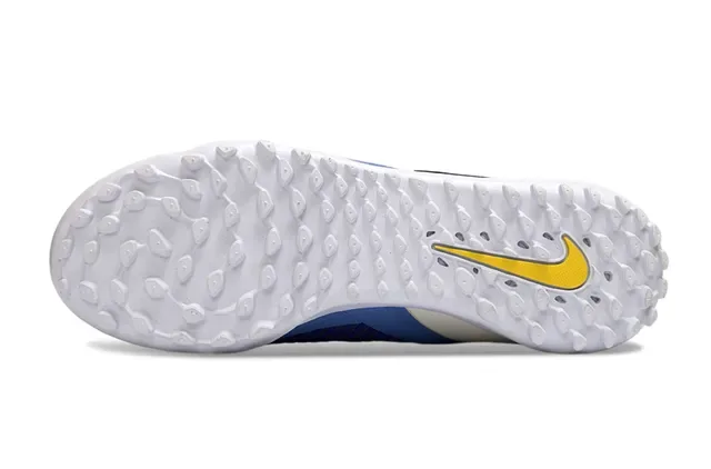 Nike Mercurial Superfly Beige Blue أحذية كرة القدم مع ياقة جورب Flyknit للعشب 6