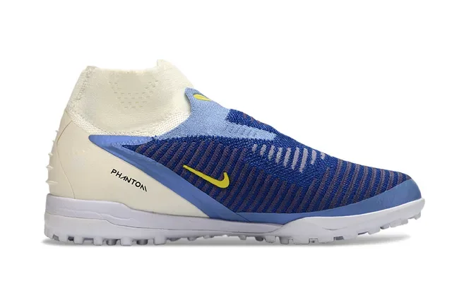 Nike Mercurial Superfly Beige Blue أحذية كرة القدم مع ياقة جورب Flyknit للعشب 7