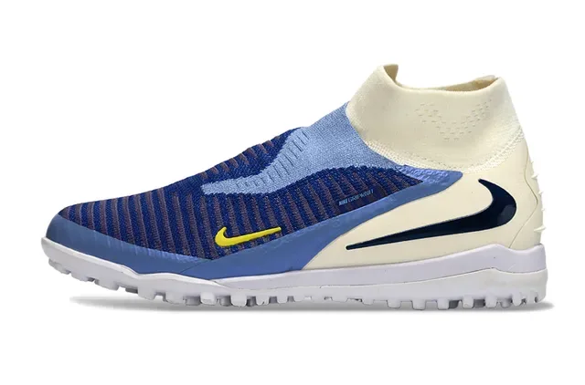Nike Mercurial Superfly Beige Blue أحذية كرة القدم مع ياقة جورب Flyknit للعشب 8