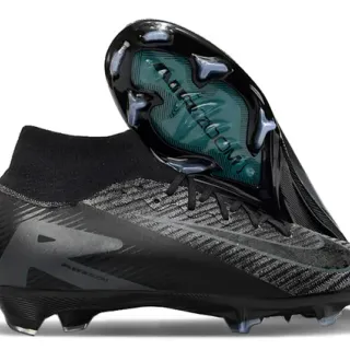 Nike Mercurial Superfly Black Teal Air Zoom Firm-Ground Soccer Shoes