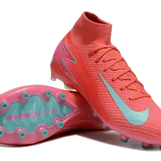 Nike Mercurial Superfly Coral Pink Teal Firm-Ground Soccer Shoes