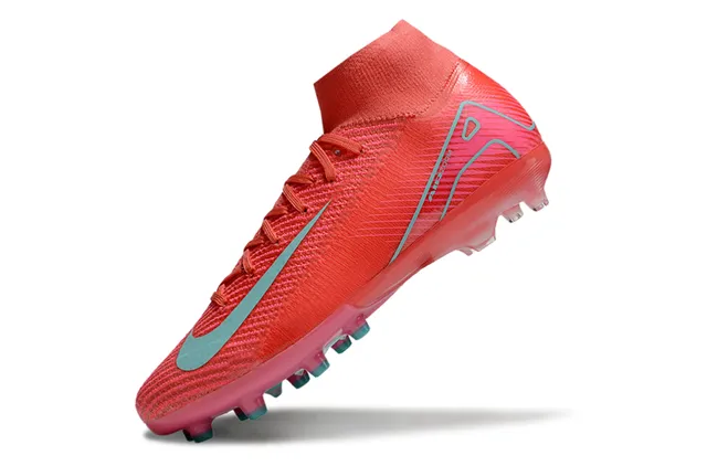 Nike Mercurial Superfly Coral Pink Teal Firm-Ground Soccer Shoes 3
