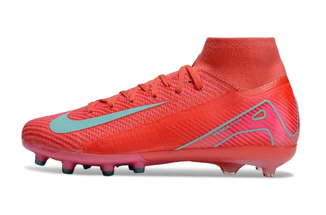 Nike Mercurial Superfly Coral Pink Teal Firm-Ground Soccer Shoes 7