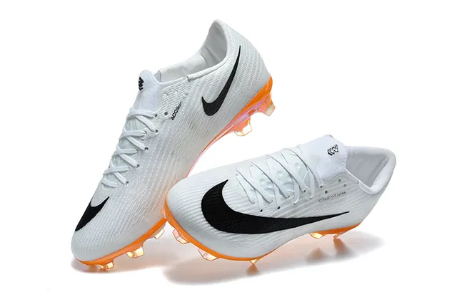 Nike Mercurial Superfly Flyknit White Black Orange Firm-Ground Soccer Shoes 3