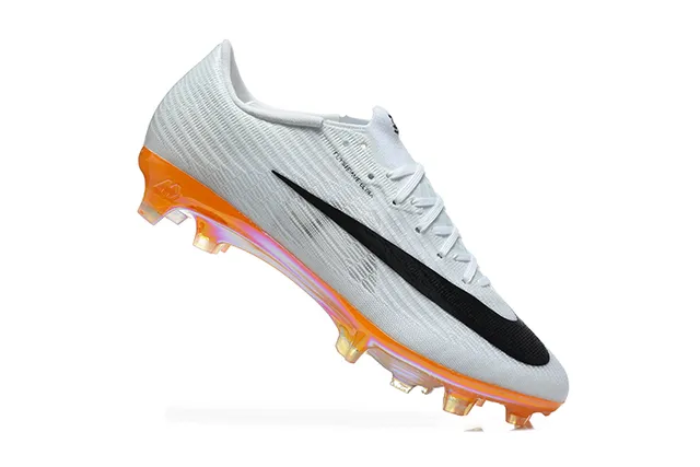 Nike Mercurial Superfly Flyknit White Black Orange Firm-Ground Soccer Shoes 4