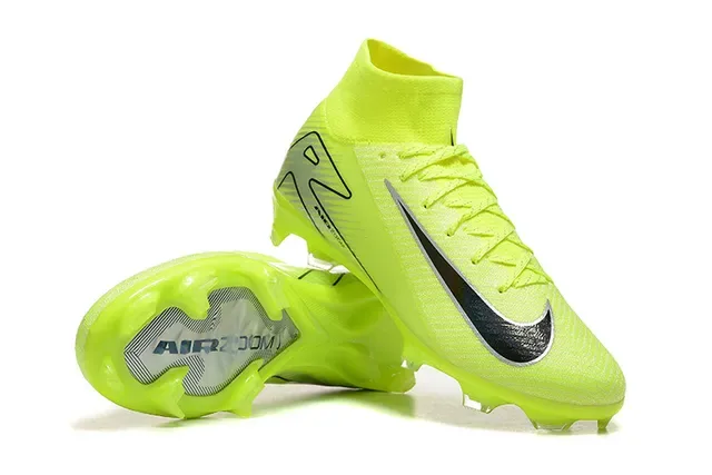 Nike Mercurial Superfly High-Top Neon Yellow Firm-Ground Soccer Shoes 6
