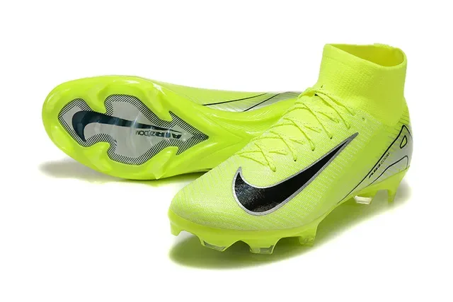 Nike Mercurial Superfly High-Top Neon Yellow Firm-Ground Soccer Shoes 7