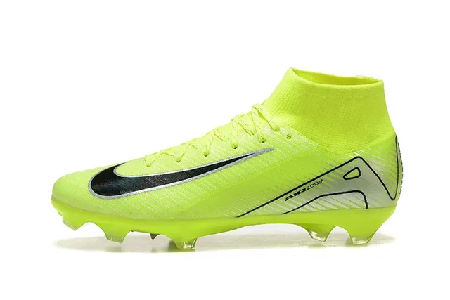 Nike Mercurial Superfly High-Top Neon Yellow Firm-Ground Soccer Shoes 10