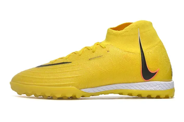 Nike Mercurial Superfly Jaune Noir Hautes Coupes Ajustement Chaussette Construction Maille Supérieure Chaussures de Football pour Pelouse 7