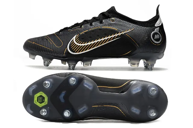 Nike Mercurial Vapor Noir Or Blanc Sol Ferme Chaussures de football 2
