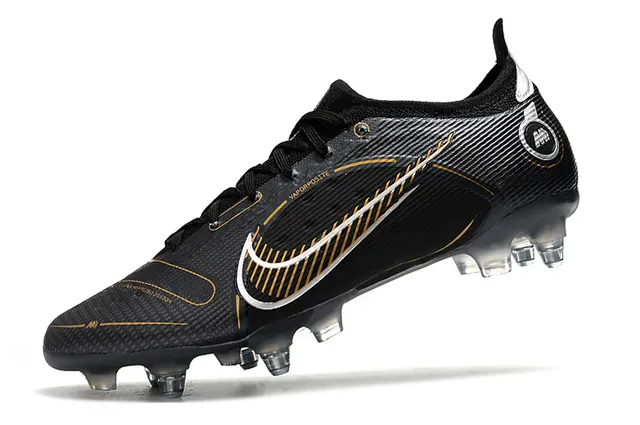Nike Mercurial Vapor Noir Or Blanc Sol Ferme Chaussures de football 4