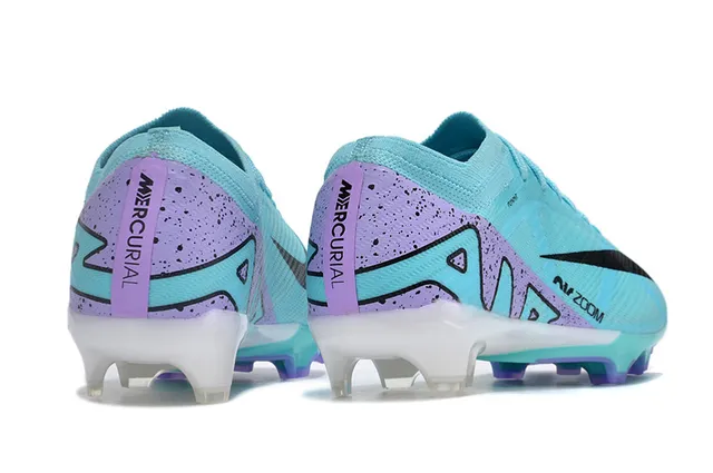 Nike Mercurial Vapor Blue Purple Flyknit Upper Asymmetric Lacing Firm-Ground Soccer Shoes 5