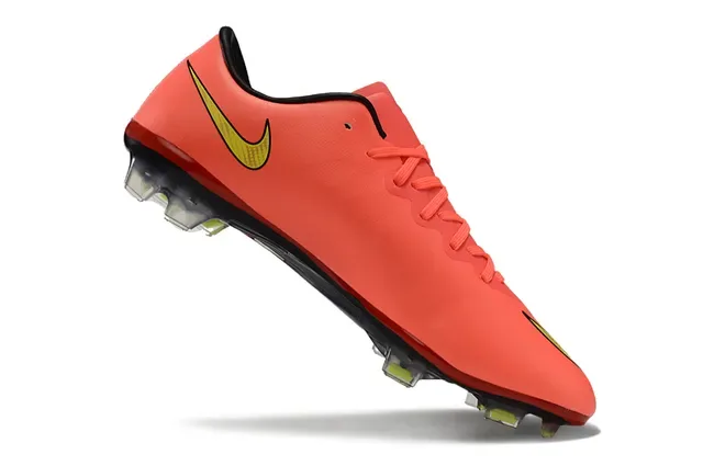 Nike Mercurial Vapor Chaussures de football orange et néon jaune pour terrain ferme 2