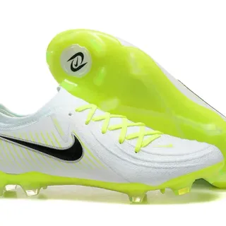 Nike Mercurial Vapor White and Neon Volt Firm-Ground Soccer Shoes