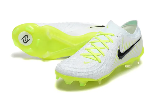 Nike Mercurial Vapor White and Neon Volt Firm-Ground Soccer Shoes 7