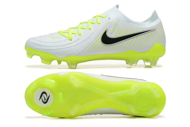 Nike Mercurial Vapor White and Neon Volt Firm-Ground Soccer Shoes 9