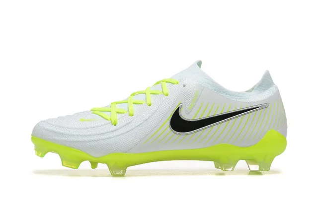 Nike Mercurial Vapor White and Neon Volt Firm-Ground Soccer Shoes 10