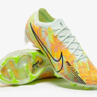 Nike Multicolor Green Low-Cut Knit Boot Abstract Print Firm-Ground Soccer Shoes