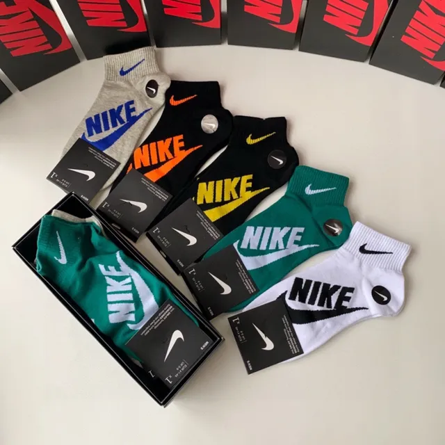 Nike 多色 低帮 踝部 醒目标志印刷 袜子 5