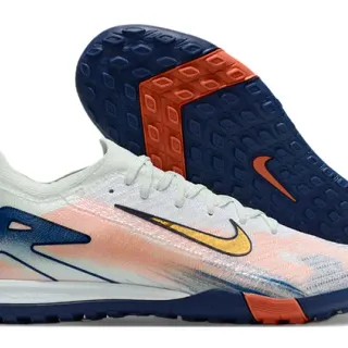 Nike बहुरंगी नेवी निट अपर ग्रेजिएंट कलर ब्लॉकिंग टर्फ सॉकर जूते