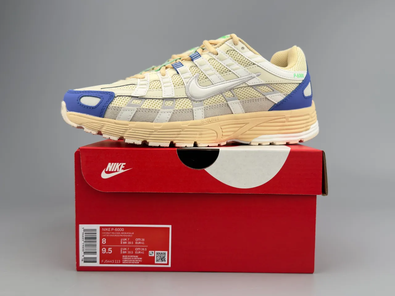Nike P-6000 Beige Blue Gray Lifestyle Sneakers 2