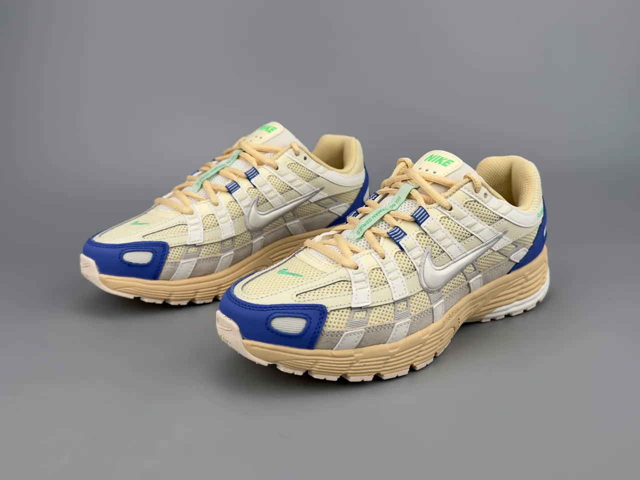 Nike P-6000 Beige Blue Gray Lifestyle Sneakers 7
