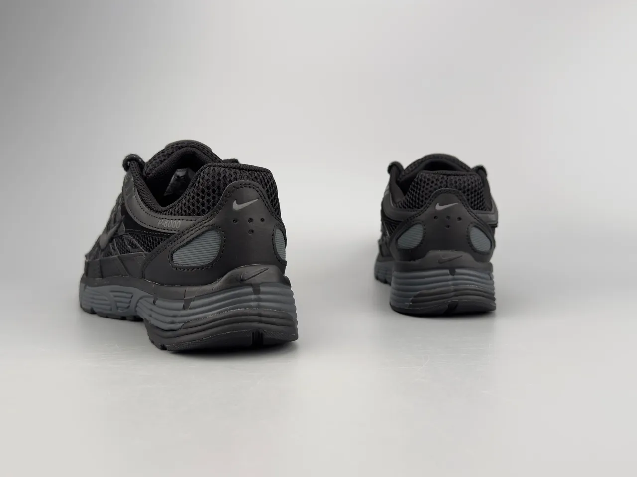 Nike P-6000 Black and Dark Gray Running Shoes 6