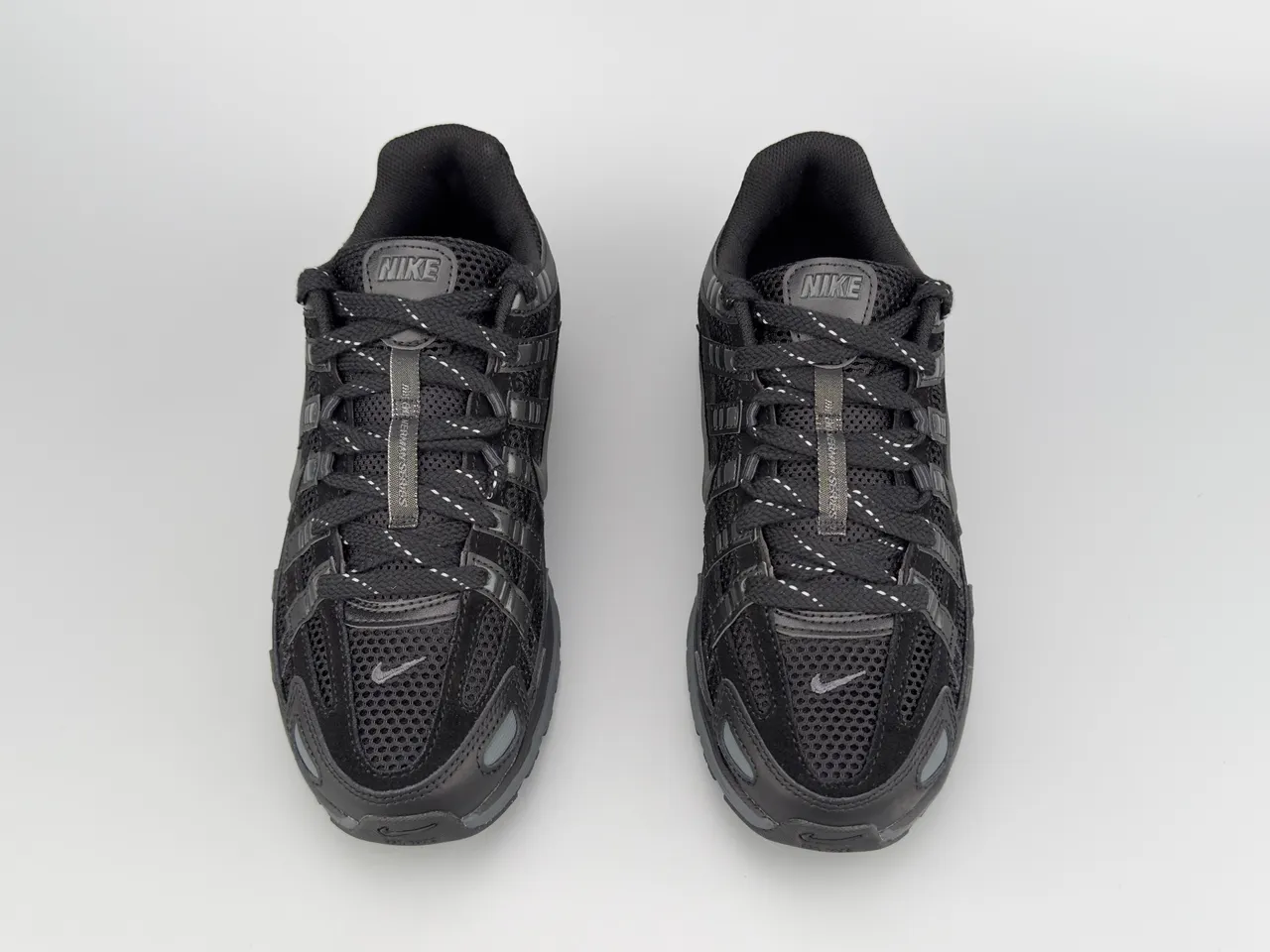 Nike P-6000 Black and Dark Gray Running Shoes 9