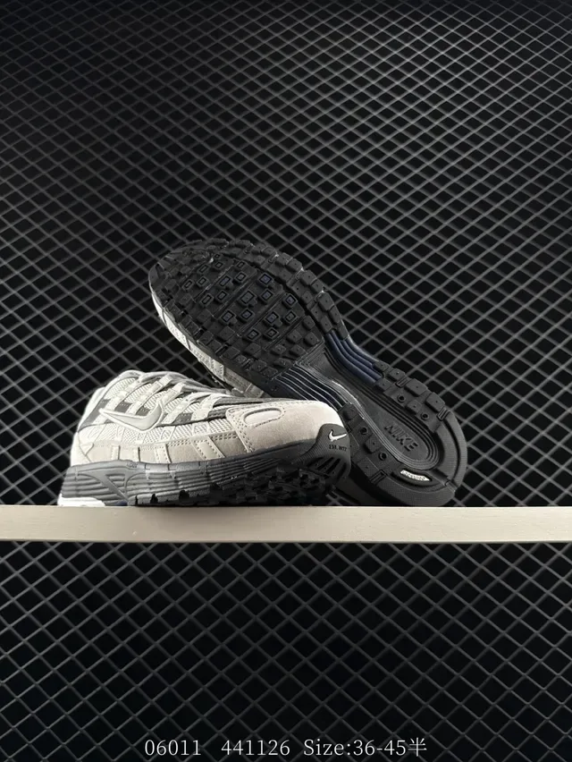 Nike P-6000 Light Gray and Dark Gray Lifestyle Sneakers 4