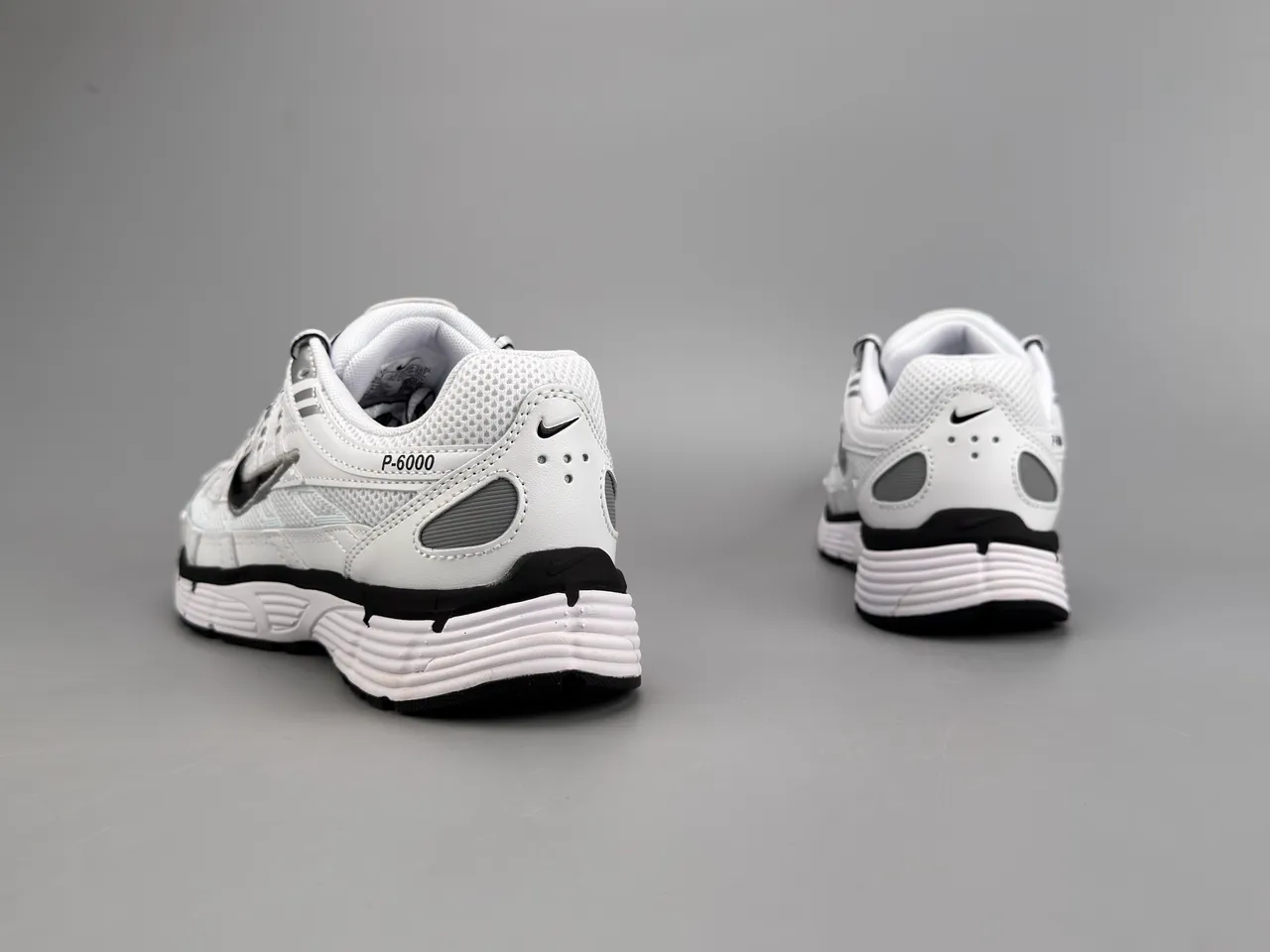 Nike P-6000 White Black Gray Running Shoes 6