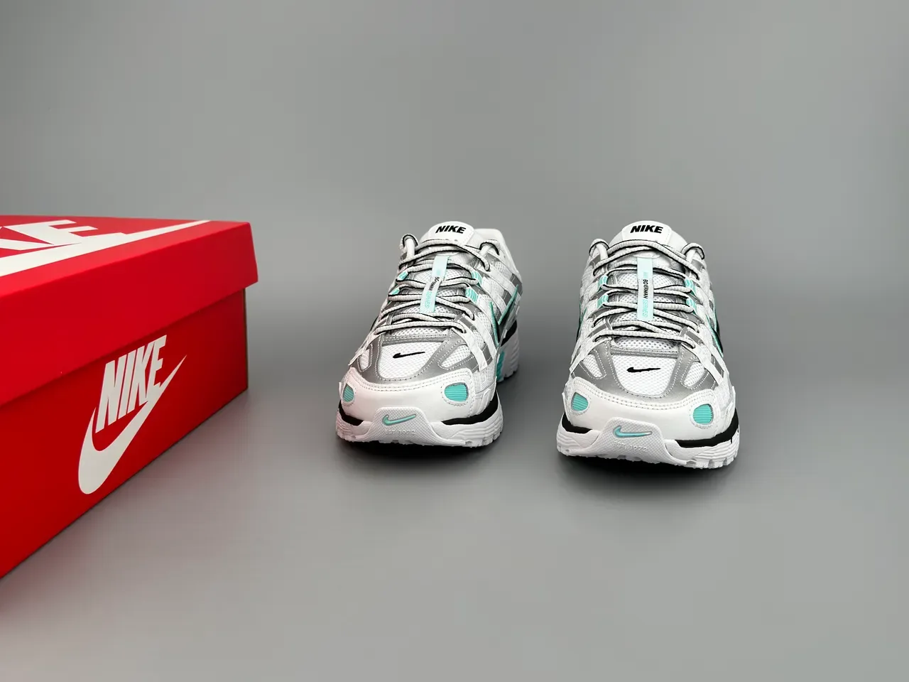 Nike P-6000 White Black Teal Lifestyle Sneakers 3