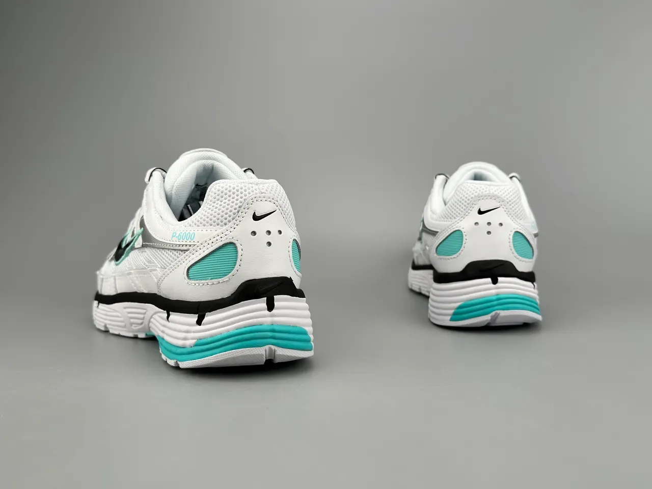 Nike P-6000 White Black Teal Lifestyle Sneakers 6