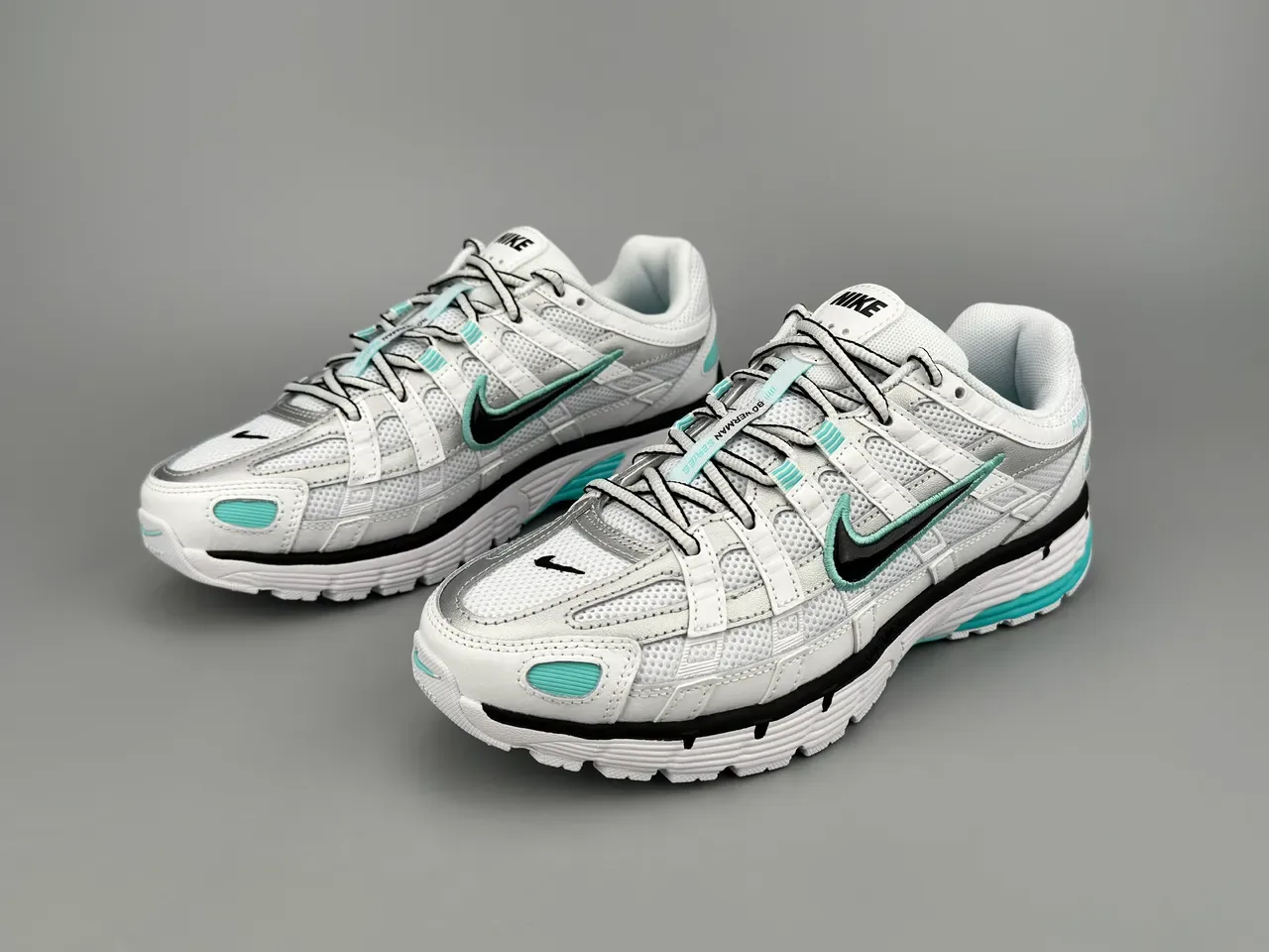 Nike P-6000 White Black Teal Lifestyle Sneakers 7