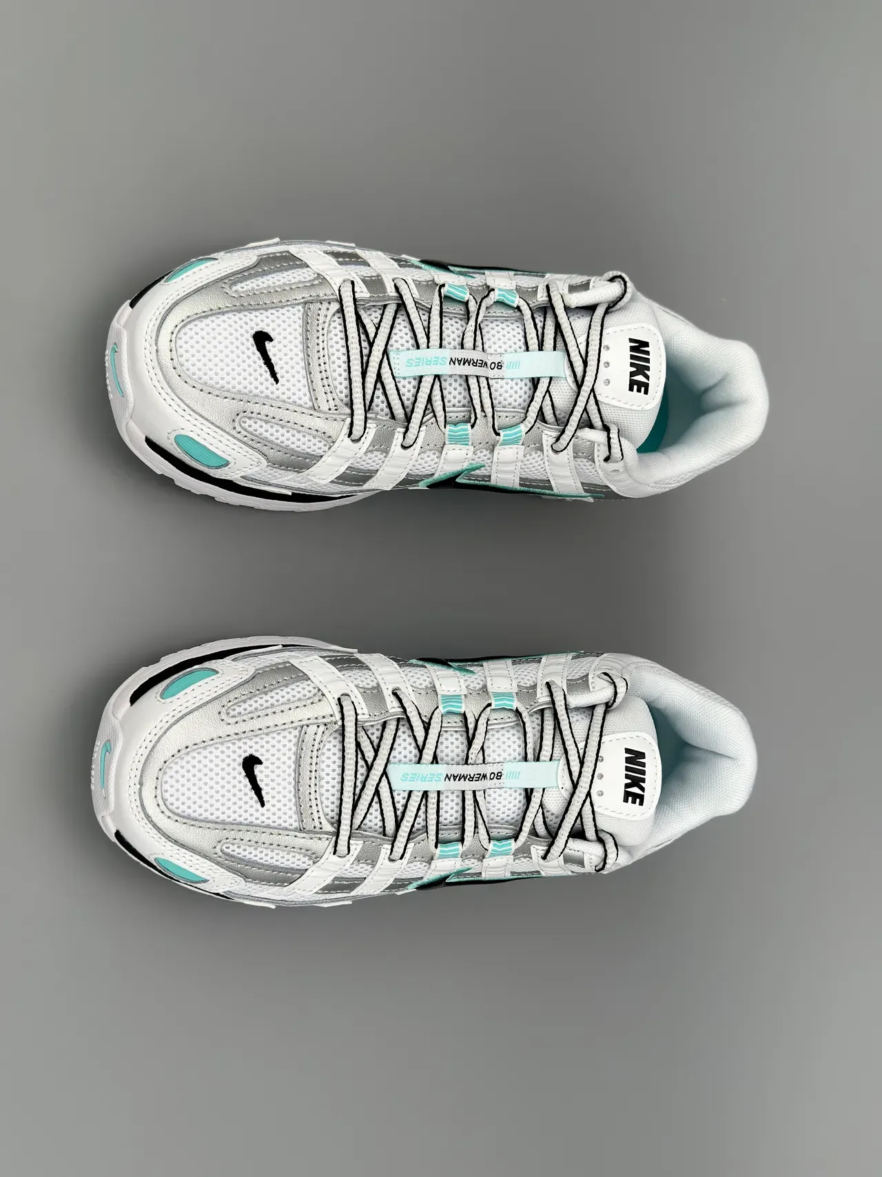 Nike P-6000 White Black Teal Lifestyle Sneakers 9