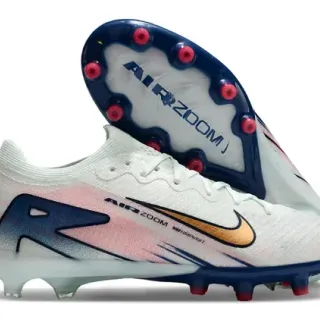 Nike Phantom GT Air Zoom White Navy Pink Gradient Firm-Ground Soccer Shoes