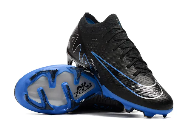 Nike Phantom GT Black and Blue Firm-Ground Soccer Shoes 3
