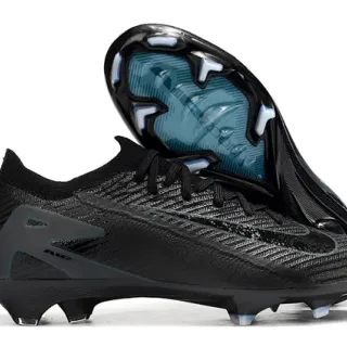 Nike Phantom GT Black Blue Knit Upper Asymmetrical Lacing Firm-Ground Soccer Shoes