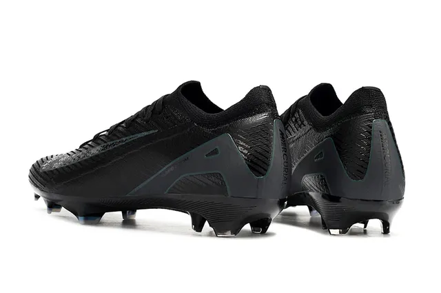 Nike Phantom GT Black Blue Knit Upper Asymmetrical Lacing Firm-Ground Soccer Shoes 4