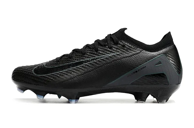 Nike Phantom GT Black Blue Knit Upper Asymmetrical Lacing Firm-Ground Soccer Shoes 6