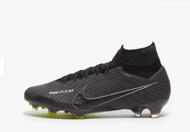 Nike Phantom GT কালো সবুজ হাই-কাট ফ্লাইকনিট কলার টেক্সচার্ড সিন্থেটিক আপার ফার্ম-গ্রাউন্ড ফুটবল জুতা 6