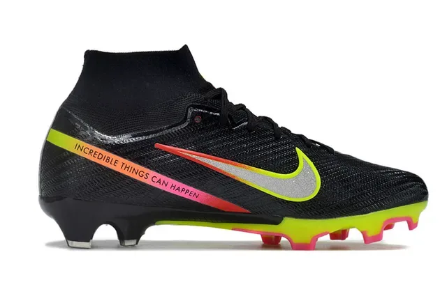 Nike Phantom GT Noir Multicolore Haut-Coupé Ajusté Chaussette Supérieur Terrain Firme Chaussures de Football 5