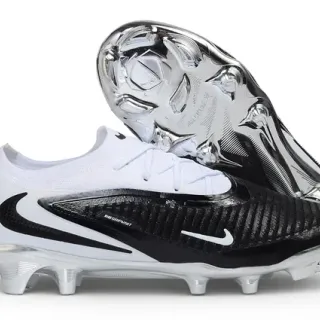 Nike Phantom GT 黑色白色金属 Firm-Ground 足球鞋